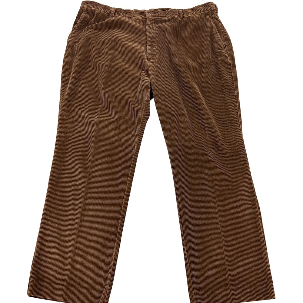 VTG Jos A Bank Dress Pants Mens 48x32 Brown Corduroy Flat Front Big & Tall Macau